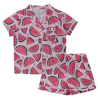 Girls 4-16 Jellifish Pajama Top & Pajama Shorts Set