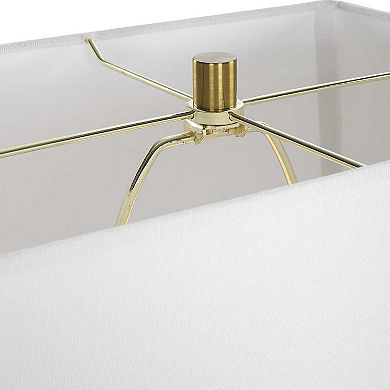 White Diamond-Textured Table Lamp