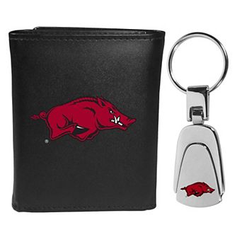Arkansas Razorbacks Tri-Fold Wallet & Keychain