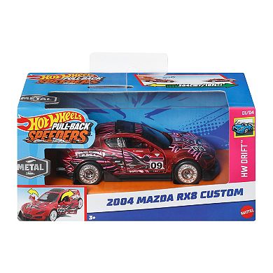 Hot Wheels Pull-Back Speeders Mazda RX8 Custom 1:43 Scale Toy Car