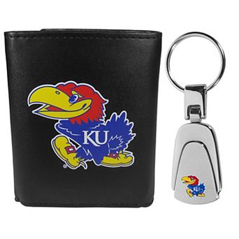 Kansas Jayhawks Tri-Fold Wallet & Keychain