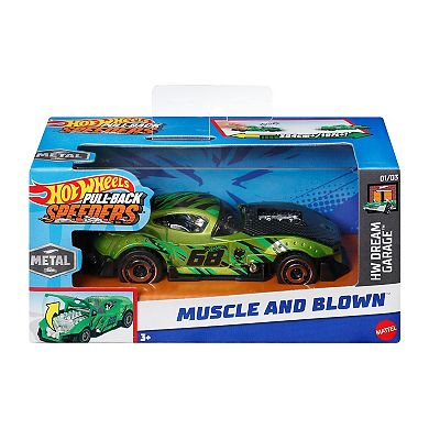 Hot Wheels Pull-Back Speeders Muscle and Blown 1:43 Scale Toy Car