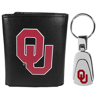 Oklahoma Sooners Tri-Fold Wallet & Keychain