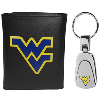 West Virginia Mountaineers Tri-Fold Wallet & Keychain