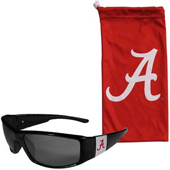 Alabama Crimson Tide Chrome Accent Sunglasses & Microfiber Bag