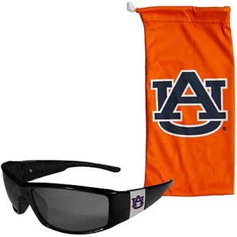 Auburn Tigers Chrome Accent Sunglasses & Microfiber Bag