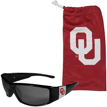 Oklahoma Sooners Chrome Accent Sunglasses & Microfiber Bag