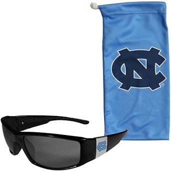 North Carolina Tar Heels Chrome Accent Sunglasses & Microfiber Bag