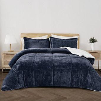 Cannon Carved Faux Fur 2 pc Comforter Set with Shams