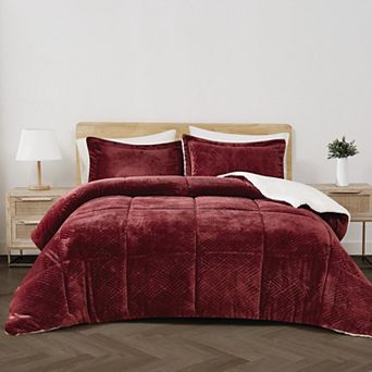 Cannon Carved Faux Fur 2 pc Comforter Set with Shams