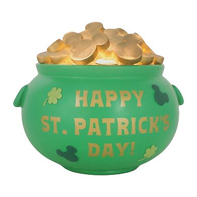 Celebrate Together Disney's Mickey Mouse St. Patrick's Day Pot of Gold LED Sitabout Table Decor