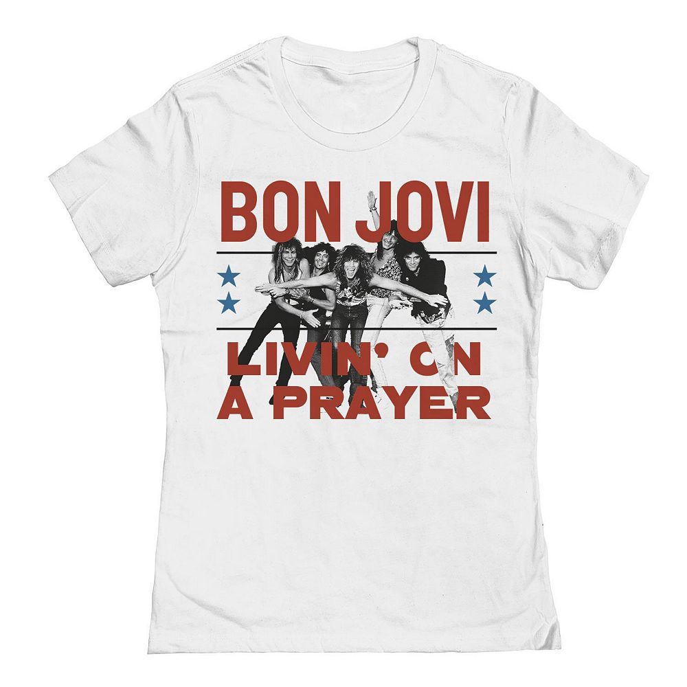 Bon Jovi Crop Tee Coal Pigment