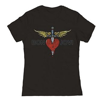 Junior's Bon Jovi Distressed Graphic Tee