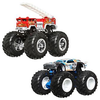 Mattel Hot Wheels® Monster Trucks Demolition Doubles™ Night Shifter™ vs. 5 Alarm 2-pack of 1:64 Scale Toy Trucks