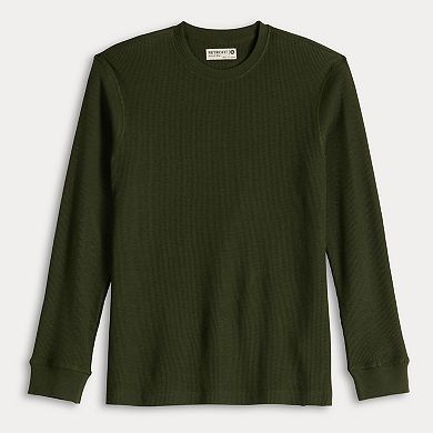 Men's Retrofit Crewneck Long Sleeve Thermal Knit T-Shirt