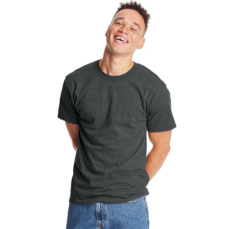 Men's Hanes® Beefy-T 2-Pack T-Shirt, Size: Small, Grey Heather