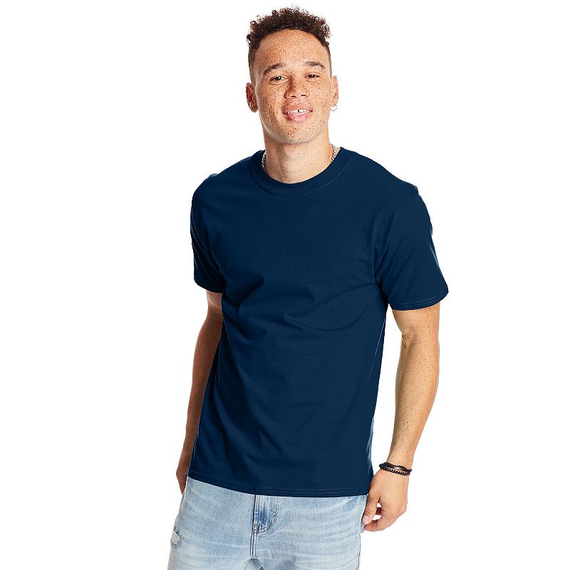 Men's Hanes® Beefy-T 2-Pack T-Shirt, Size: Small, Blue