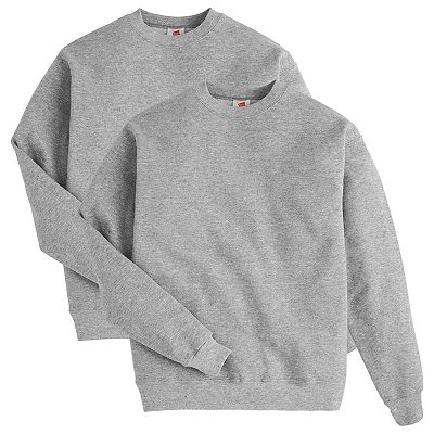 Men s Hanes EcoSmart 2 Pack Fleece Sweatshirt