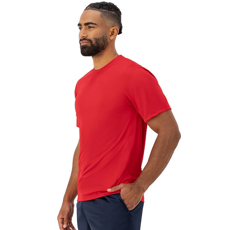 Men's Hanes® Sport Cool DRI 2-Pack Performance T-Shirt, Size: Large, Deep Red