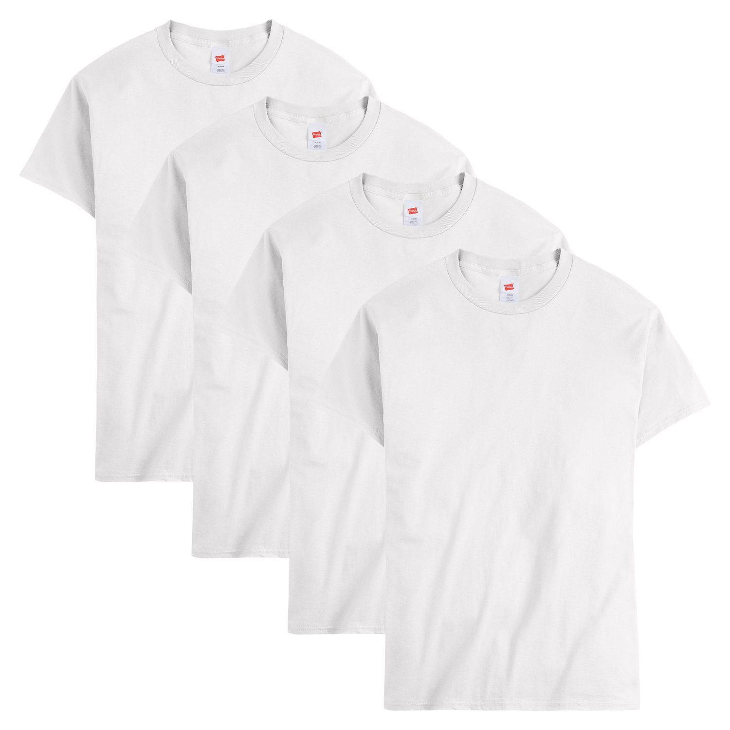 Hanes Men T-Shirt 6Pack Short Sleeve Tee Crewneck Midweight Essentials Authentic - Nalagi Hotel