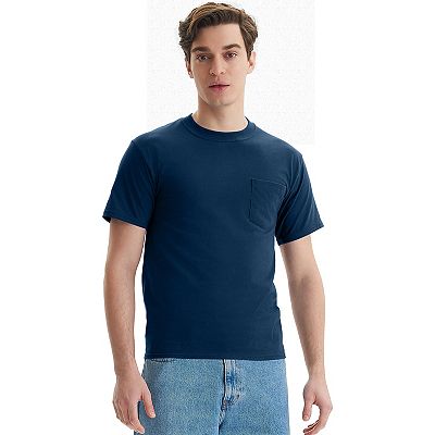 Men s Hanes Beefy T 2 Pack Pocket T Shirt