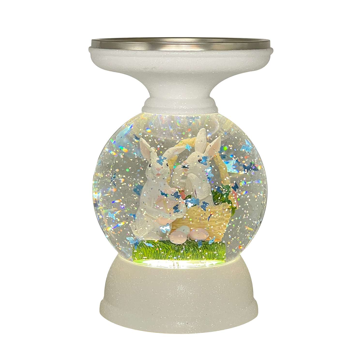 Easter Bunny Shimmer Candle Holder Table Decor only .99: eDeal Info