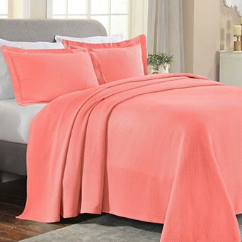 SUPERIOR Solitaire Cotton Medium Weight All-Season Matelasse Diamond Bedspread & Sham Set