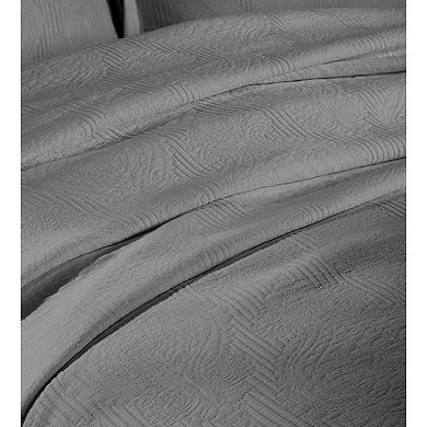 SUPERIOR Victory Cotton Medium Weight All-Season Matelasse Medallion Bedspread & Sham Set