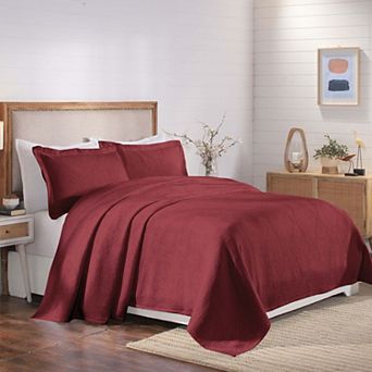 SUPERIOR Victory Cotton Medium Weight All-Season Matelasse Medallion Bedspread & Sham Set