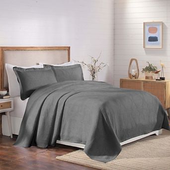 SUPERIOR Victory Cotton Medium Weight All-Season Matelasse Medallion Bedspread & Sham Set