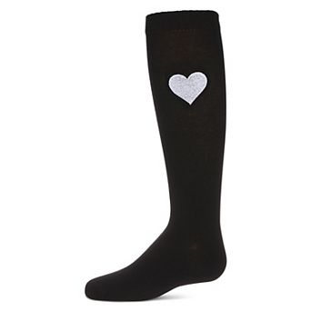 Little Kids Girls' Fuzzy Heart Knee High Socks