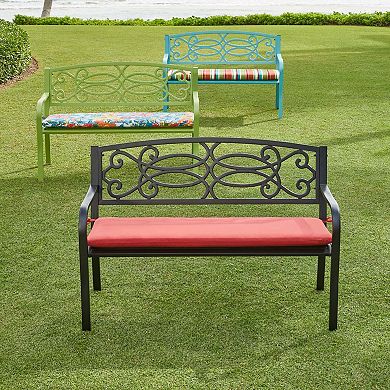 BrylaneHome Steel Garden Bench