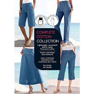 Roaman's Women's Plus Size Easy-Wear Straight Leg Jean