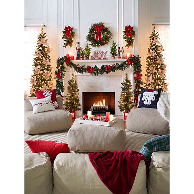 BrylaneHome 24"" Pre-Lit Holiday Classic Tear Drop Swag