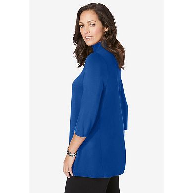 Jessica London Women's Plus Size Mockneck Swing Tunic