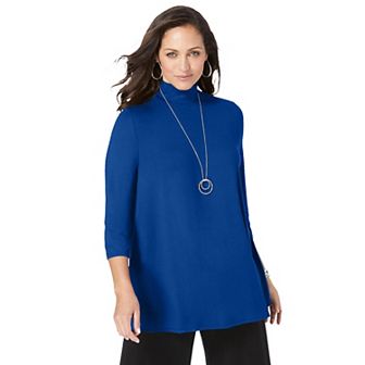 Jessica London Women's Plus Size Mockneck Swing Tunic