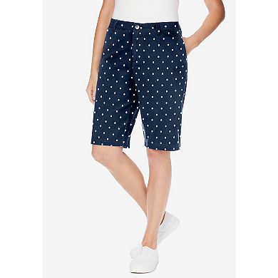 Woman Within Plus Size Adjustable Waist Chino Short