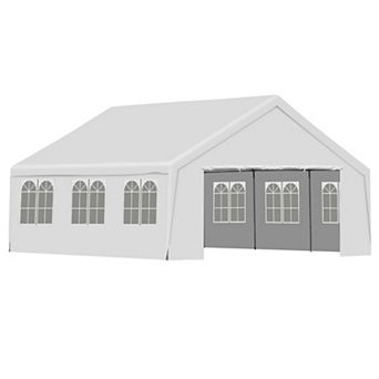 Aoodor Large Wedding Party Tent with Church Window Sidewalls, Column-less Space