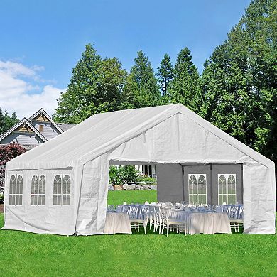 Aoodor Large Wedding Party Tent with Church Window Sidewalls, Column-less Space