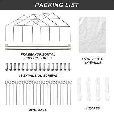 Aoodor Large Wedding Party Tent with Church Window Sidewalls, Column-less Space