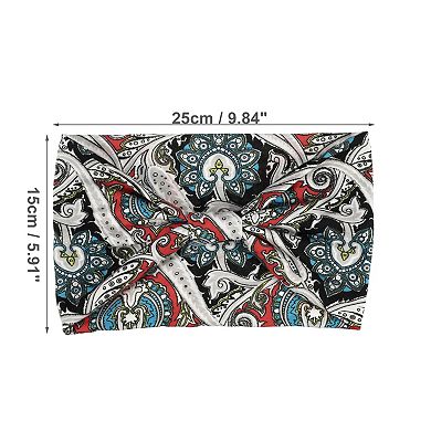 4pcs Bohemia Printed Wide-side Knotted Headwrap For Women