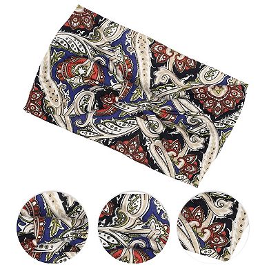 4pcs Bohemia Printed Wide-side Knotted Headwrap For Women