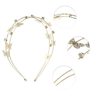 1 Pcs Elegant Double Layer Butterfly Headband For Women For Girls