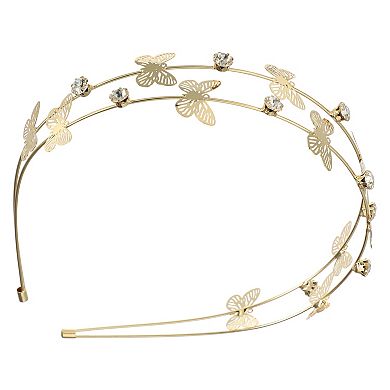 1 Pcs Elegant Double Layer Butterfly Headband For Women For Girls