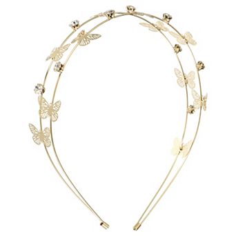 1 pc Elegant Double Layer Butterfly Headband For Women For Girls