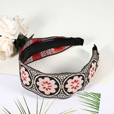 1 Pcs Classic Embroidery Bohemia Headband For Women For Girls
