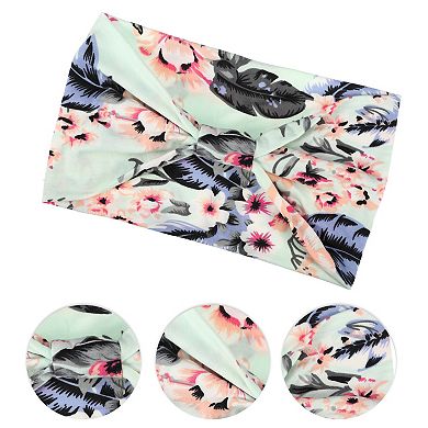 4pcs Bohemia Printed Wide-side Knotted Headwrap For Women