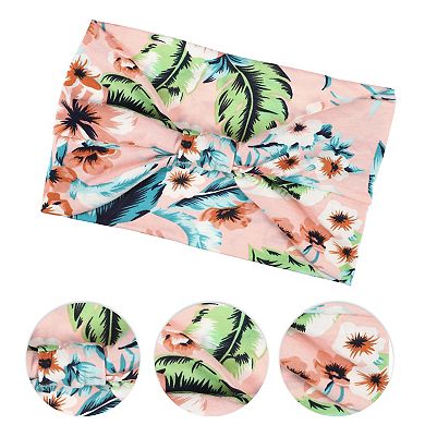 4pcs Bohemia Printed Wide-side Knotted Headwrap For Women