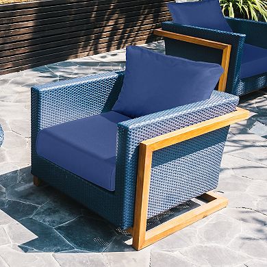 Aoodor Outdoor Chair Cushions 24"x24", Water Resistant Outdoor Deep Seat Cushions