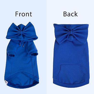 Allisandro Cotton Pet Hoodie With Removable Cute Bow